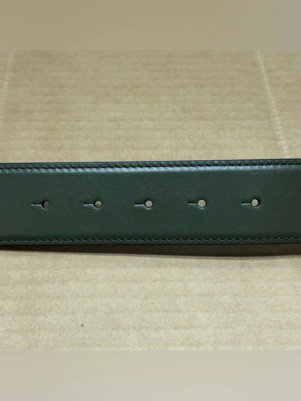 Versace Medusa Belt Dark Olive Black Leather Gold Buckle Size 130 Luxury Design